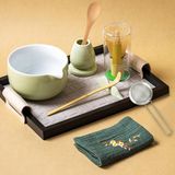 Redknot Matcha Seremoni Seti 8 Parça Seramik Kase Bambu Çırpıcı Elek Kaşık Japon Çay Seti Hediye - Bitki Çayı