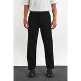 Redline Defy Erkek Rahat Kalıp Keten Görünümlü Pantolon - Siyah - 5XL