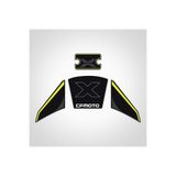 Redline Grafik Cf moto 250 CL X Siyah Sarı Hidrolik ve kontak Anahtar Çizilmesine karşı Koruyucu Sticker set clx