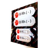 Redline Grafik Damla Kan Grubu Sticker Beyaz 4 Adet B Rh Negatif