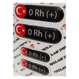 Redline Grafik Damla Kan Grubu Sticker Siyah 4 ADET Hediyeli 0 RH Pozitif