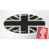 Redline Grafik | İngiltere Bayrağı 3D Sticker, 7.3CM X 3.3CM Oval, Suya Dayanıklı, Solmaz ve Yıpranmaz Parlak