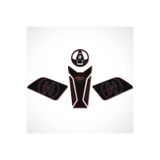 Redline Grafik Mondial Drift L Tank Pad Set Siyah-Kırmızı tasarım