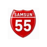 Redline Grafik Redlinegrafik 55 Samsun Plaka Kodlu 3D Kabartmalı Araç 1 Adet Sticker Etiket Kırmızı Beyaz