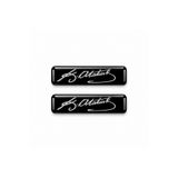 Redline Grafik Redlinegrafik Atatürk İmzası Siyah Beyaz Damla Kabartmalı 3D Etiket Sticker