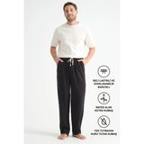 Redline Luxe Erkek Baggy Keten Karışımı Rahat Pantolon Bol Paça Yeni Sezon - Siyah - XL