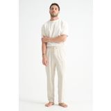 Redline Luxe Erkek Baggy Keten Karışımı Rahat Pantolon Bol Paça Yeni Sezon