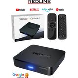 Redline RED360 X100 Pro Android Tv Box + M8 Air Mouse | 16GB Hafıza | Google Tv Destekli 4K Cihaz - Siyah