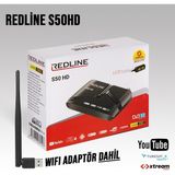 Redline S50 HD Mini Uydu Alıcı Full HD Görüntü Kalitesi Wi-Fi ve HDMI Bağlantı Özellikleri - Siyah