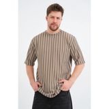 Redline Shift Erkek Oversize Tişört - Kahverengi - XL