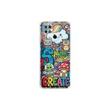 Redmi 10C ile Uyumlu Grafiti Create Art Tasarımlı Şeffaf Silikon Kılıf
