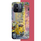 Redmi 12C Uyumlu Sarı Mobilet Baskılı Silikon Kılıf