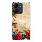 Redmi 13C Uyumlu İşlemeli İğne Oyası Baskılı Silikon Kılıf