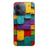 Redmi 15C Uyumlu Renkli Tahtalar Baskılı Silikon Kılıf