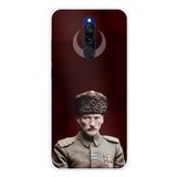 Redmi 8 Uyumlu Ay Yıldız ve Başkomutan Atatürk Baskılı Silikon Kılıf