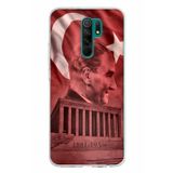 Redmi 9 Uyumlu Atatürk Portresi ve Anıtkabir Baskılı Silikon Kılıf