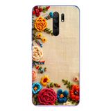 Redmi 9 Uyumlu İşlemeli İğne Oyası Baskılı Silikon Kılıf
