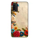 Redmi 9T Uyumlu İşlemeli İğne Oyası Baskılı Silikon Kılıf