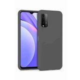 Redmi 9T Uyumlu Nano İçi Kadife Silikon Fuchsia Telefon Kılıfı Gri