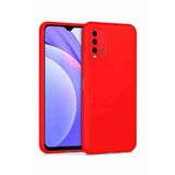 Redmi 9T Uyumlu Nano İçi Kadife Silikon Fuchsia Telefon Kılıfı Kırmızı