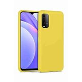 Redmi 9T Uyumlu Nano İçi Kadife Silikon Fuchsia Telefon Kılıfı Sarı