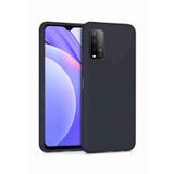 Redmi 9T Uyumlu Nano İçi Kadife Silikon Fuchsia Telefon Kılıfı Siyah