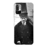 Redmi Note 10 5G Uyumlu Mustafa Kemal Atatürk Portre Baskılı Silikon Kılıf