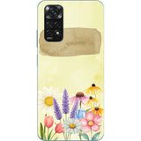 Redmi Note 11-11S Uyumlu Sulu Boya Dokulu Vazoda Çiçek Desenli Baskılı Silikon Kılıf