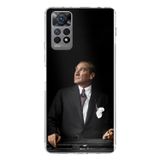 Redmi Note 11 PRO 4G Uyumlu Ufka Bakan Lider Atatürk Baskılı Silikon Kılıf