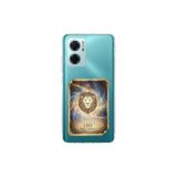 Redmi Note 11E ile Uyumlu Burç Kartları Aslan Tasarımlı Şeffaf Silikon Kılıf
