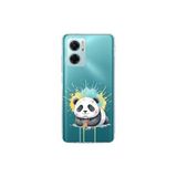 Redmi Note 11E ile Uyumlu Splash Panda Tasarımlı Slimfit Şeffaf Silikon Kılıf