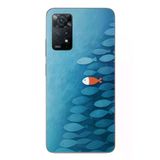 Redmi Note 11E Uyumlu Balıklar Yüzüyor Baskılı Silikon Kılıf