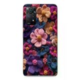 Redmi Note 11E Uyumlu Çiçek Örgüsü Baskılı Silikon Kılıf