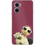 Redmi Note 11E Uyumlu Çiçekli Ördek Baskılı Silikon Kılıf