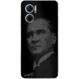 Redmi Note 11E Uyumlu Gençliğe Hitabe Yazılı Atatürk Silüeti Baskılı Silikon Kılıf