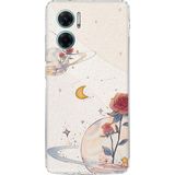 Redmi Note 11E Uyumlu Gezegen, Yıldız ve Gül Baskılı Silikon Kılıf