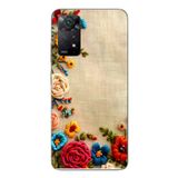 Redmi Note 11E Uyumlu İşlemeli İğne Oyası Baskılı Silikon Kılıf