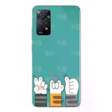 Redmi Note 11E Uyumlu Kedi Patileri Baskılı Silikon Kılıf
