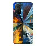 Redmi Note 11E Uyumlu Mevsim Geçişleri Baskılı Silikon Kılıf
