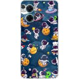 Redmi Note 11E Uyumlu Minik Astronotlar Uzayda Baskılı Silikon Kılıf