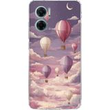 Redmi Note 11E Uyumlu Mor Gökyüzü ve Uçan Balon Baskılı Silikon Kılıf