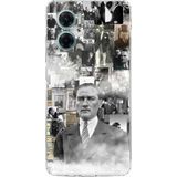 Redmi Note 11E Uyumlu Mustafa Kemal Atatürk Kolaj Baskılı Silikon Kılıf