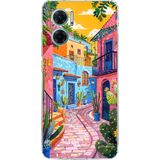 Redmi Note 11E Uyumlu Renkli Sanat Sokak Silikon Kılıf Baskılı Silikon Kılıf
