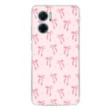 Redmi Note 11E Uyumlu Soft Pembe Fiyonk Desenli Baskılı Silikon Kılıf