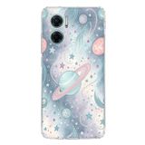 Redmi Note 11E Uyumlu Soft Renkli Gezegenler Baskılı Silikon Kılıf