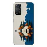 Redmi Note 11E Uyumlu Sonbahar Evi Baskılı Silikon Kılıf