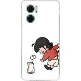 Redmi Note 11E Uyumlu Zorla Çekiştirilen Sevgili - Çift Kombini Baskılı Silikon Kılıf