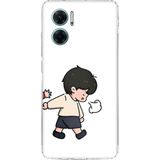 Redmi Note 11E Uyumlu Zorla Götürülen Sevgili - Çift Kombini Baskılı Silikon Kılıf