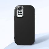 Redmi Note 11/Note 11S ile Uyumlu Siyah Silikon Telefon Kılıfı Şık Baskı Desenli, Kamera Korumalı Darbeye Dayanıklı Kılıf