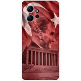 Redmi Note 12 4G Uyumlu Atatürk Portresi ve Anıtkabir Baskılı Silikon Kılıf
